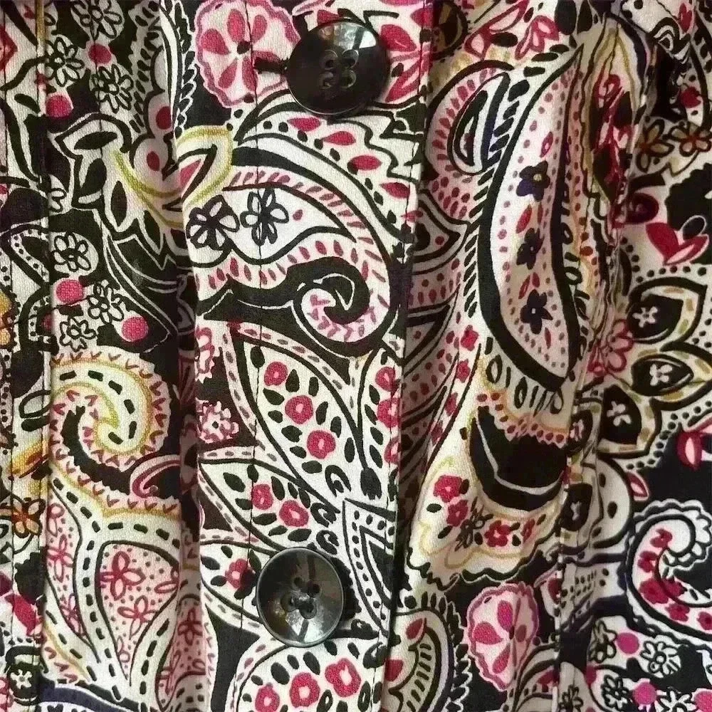 Charter Club Women's XL Paisley Button-Up Blazer Multicolor Jacket - Picture 4 of 10